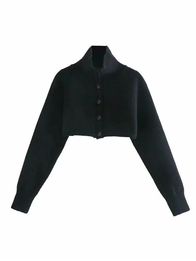Casual Fashion Simple Pure Color Sweater Black - Shop at LoveMi