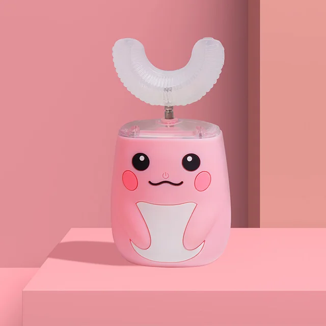 U Type Electric Toothbrush Children Lazy U Type Automatic Pink - Shop at LoveMi