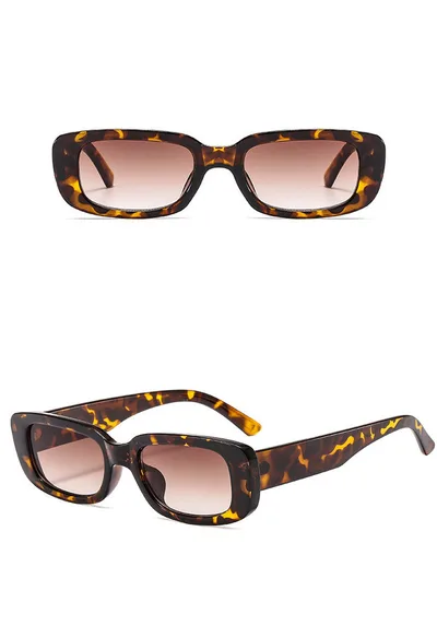Fashion Small Frame Square Frame Retro Personality Sunglasses Leopard - Shop at LoveMi