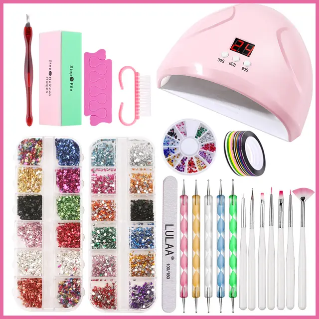 Nail Lamp Nail Art Sticker Drill Tool Set B - Shop at LoveMi
