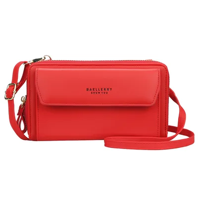 Ladies Long Wallet Korean Edition Double Zip Large Capacity Red - Shop at LoveMi