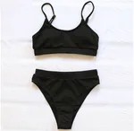 Women's Single Split Bikini Swimsuit Reveals - Black