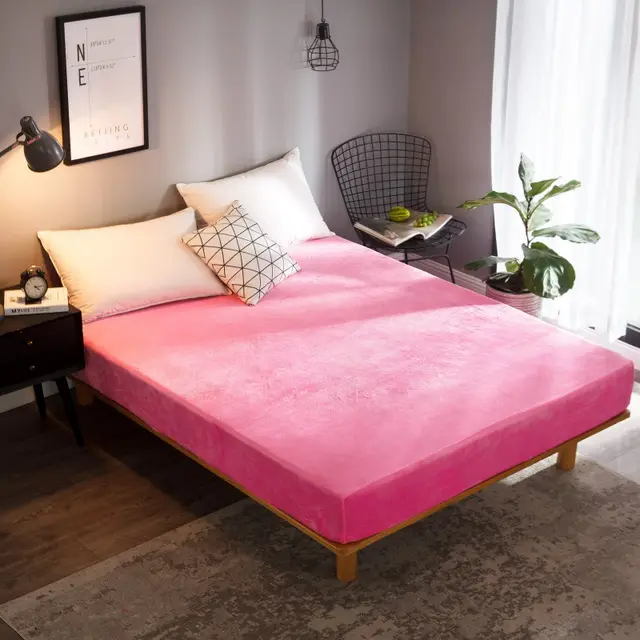 Home Textiles Autumn And Winter Flannel Single Sheet Single Piece Pink - Shop at LoveMi