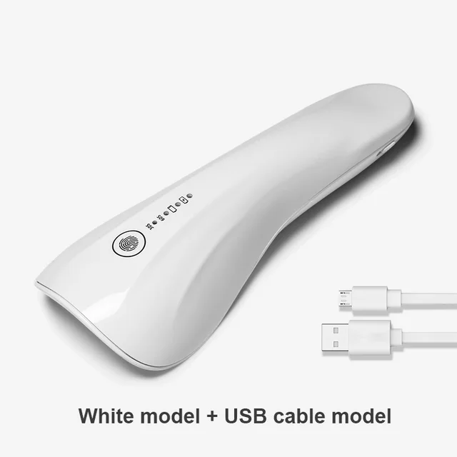 5W Portable Nail Lamp Nail Dryer Uv Lamp Led Handheld Micro Usb Charging Quick Drying Nail Lamp White - Shop at LoveMi