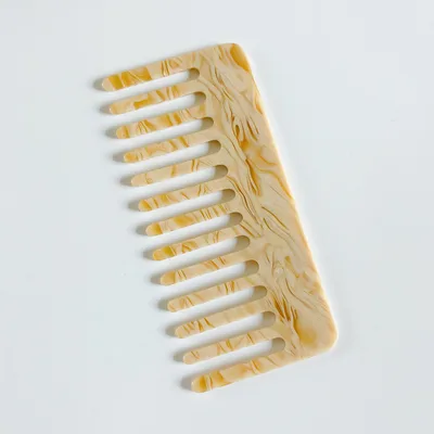 Anti Static Headwear Marbled Leopard Print Hairdressing Comb Beige - Shop at LoveMi