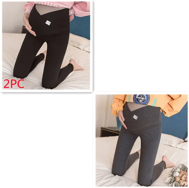 Casual Pregnant Women Low Waist Thin Leggings Set B - Shop at LoveMi