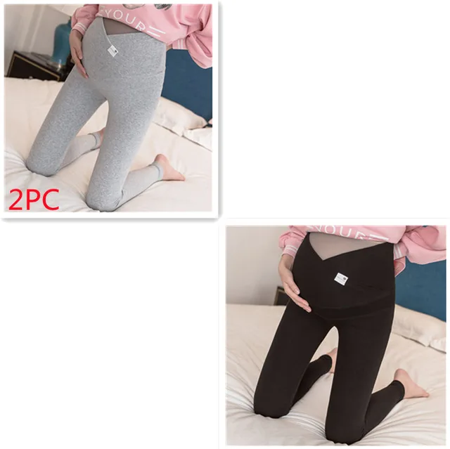 Casual Pregnant Women Low Waist Thin Leggings Set D - Shop at LoveMi