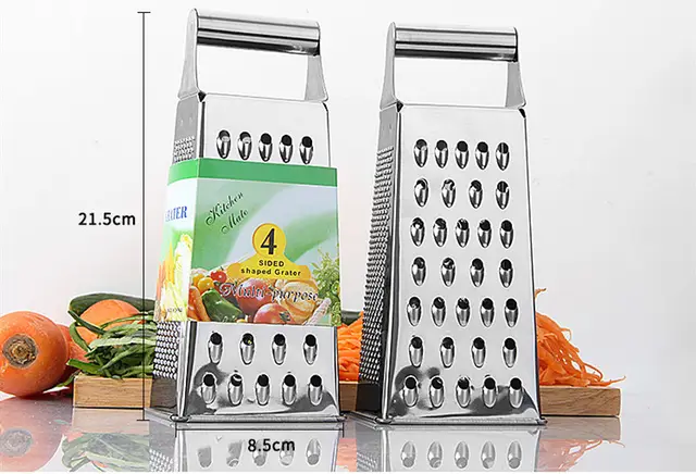 Stainless Steel Multifunctional Four Sided Grater Silver - Shop at LoveMi