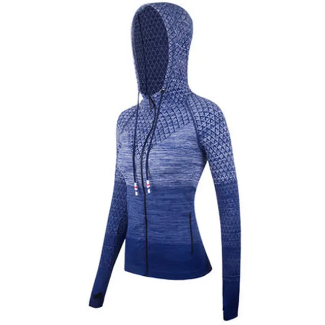 Yoga Wear Sports Jacket Women Cardigan Blue - Shop at LoveMi