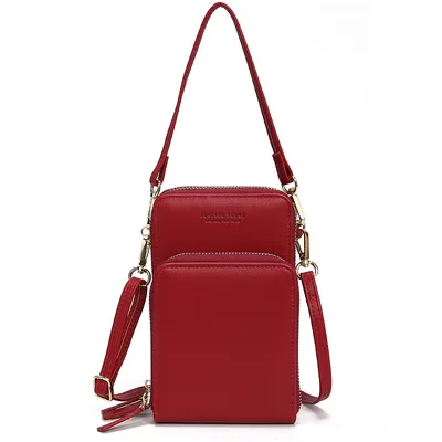 Large Capacity Messenger Women's Wallet Women's Diagonal Bag Red - Shop at LoveMi