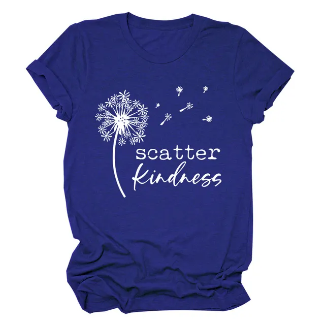Scatter Kindress Dandelion Print Top Blue White - Shop at LoveMi