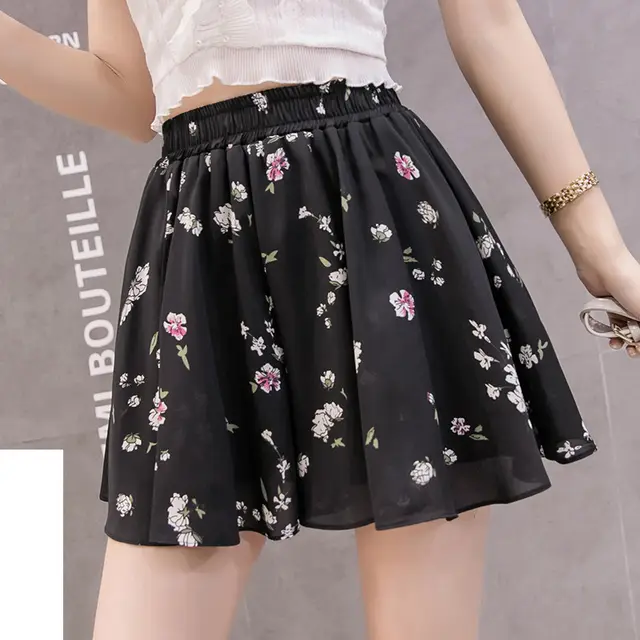 Chiffon Hakama Loose And Thin Culottes Casual High Waist Drape Thin Section Wide Legs - Shop at LoveMi