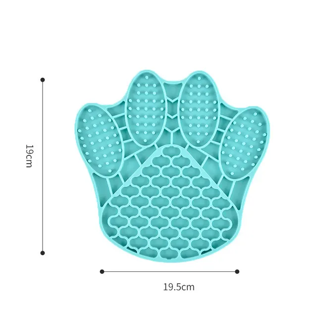 New Silicone Dog Licking Mat Pet Feeding Bowl Slow Food Cat Plate Dog Silicone Slow Food Mat Anti Choke Bowl Blue - Shop at LoveMi
