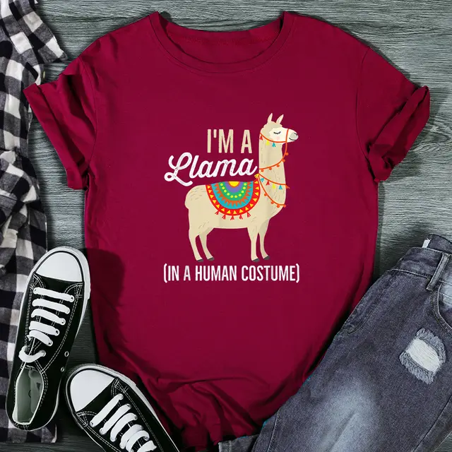 Women's Fashion Casual Style Printed Short Sleeves Wine Red - Shop at LoveMi