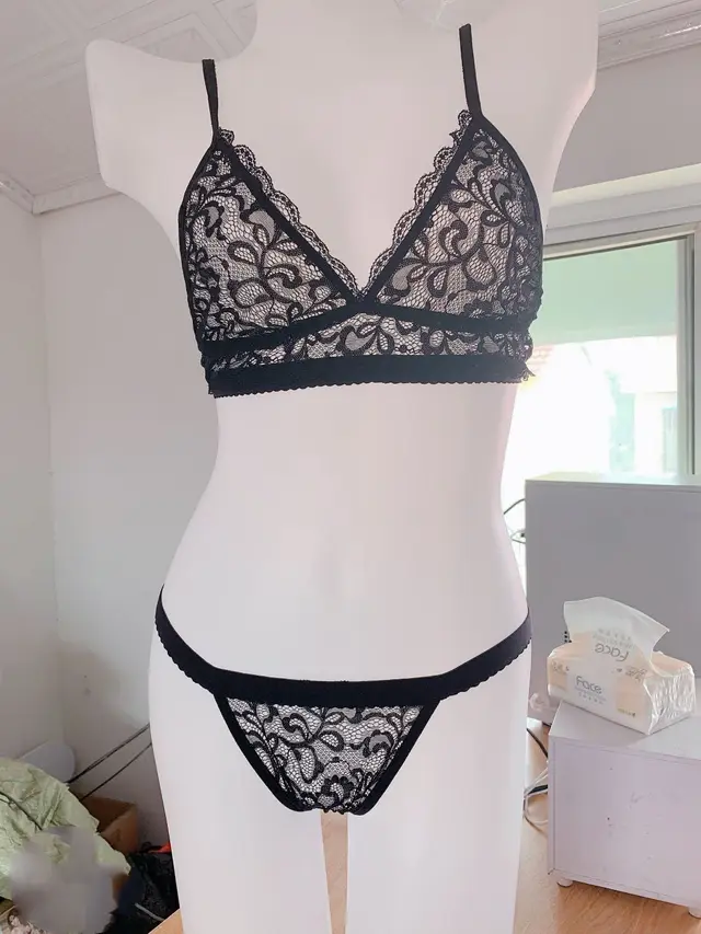 Ladies Temptation Lace Three Point Bra Sling Sex Sexy Lingerie In Stock Black - Shop at LoveMi