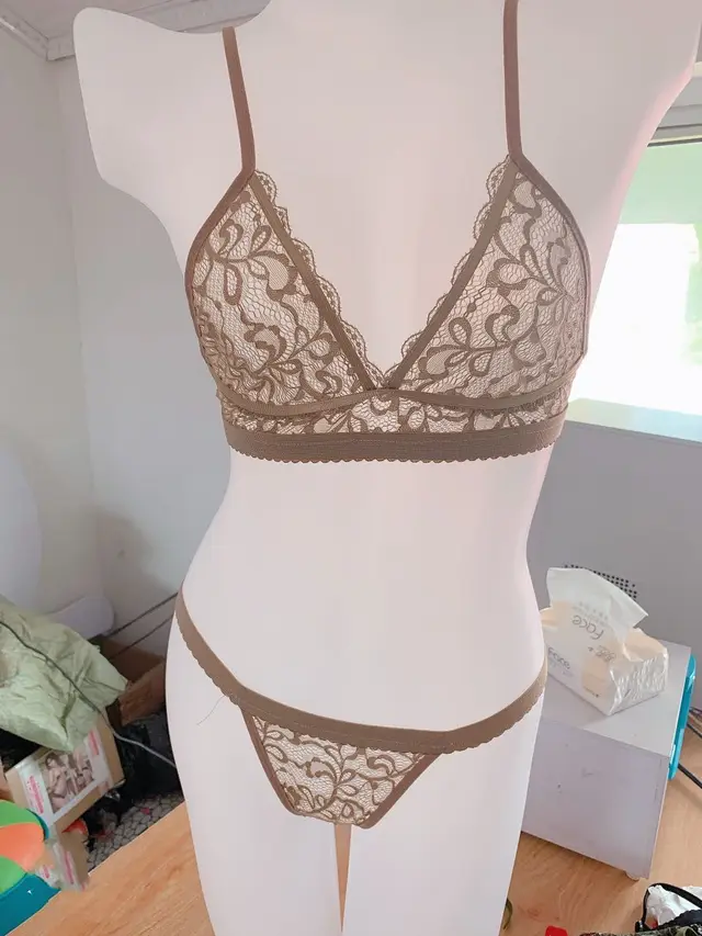 Ladies Temptation Lace Three Point Bra Sling Sex Sexy Lingerie In Stock Brown - Shop at LoveMi
