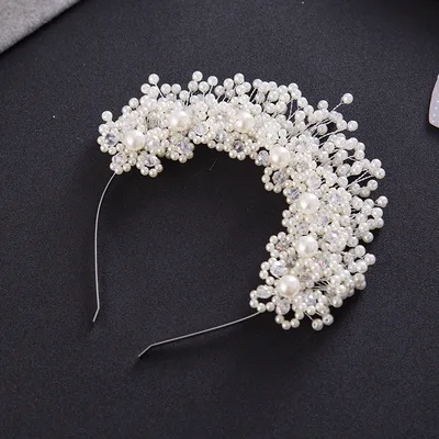 Korean Bridal Hair Accessories, Pearl Headbands, Hair Bands, Head Flowers, Wedding Accessories, Flowers, Wedding Accessories White - Shop at LoveMi