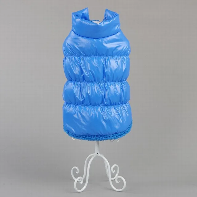 Warm Winter Puppy Teddy Clothes Pet Waistcoat And Cat Clothes Blue - Shop at LoveMi