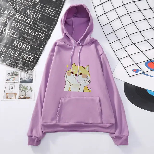 New Korean Style Loose Hooded Sweater Pink - Shop at LoveMi