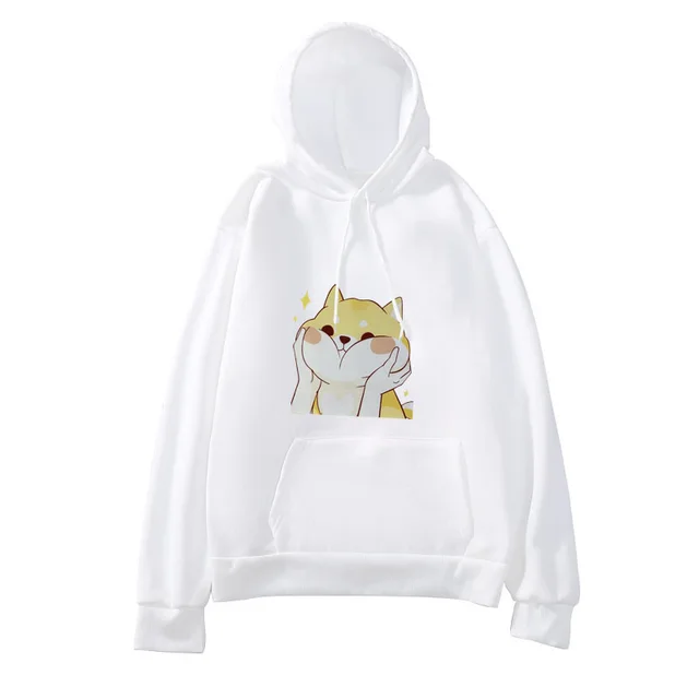 New Korean Style Loose Hooded Sweater White - Shop at LoveMi