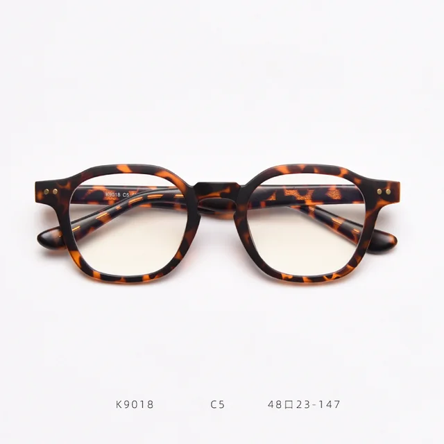 Fashion Korean Square Myopia Glasses Frame Matte Leopard - Shop at LoveMi
