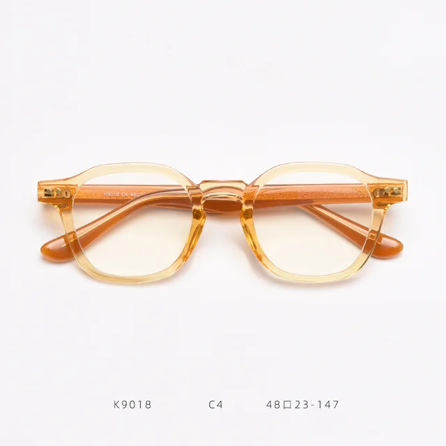 Fashion Korean Square Myopia Glasses Frame Yellow - Shop at LoveMi