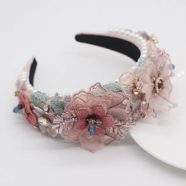 Pearl Lace, Petals, Diamonds, Crystals, Geometric All Match Women's Prom Hair Accessories Pink - Shop at LoveMi