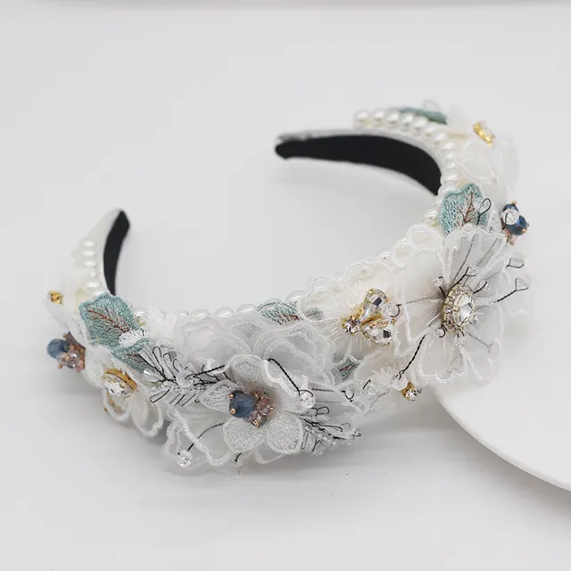 Pearl Lace, Petals, Diamonds, Crystals, Geometric All Match Women's Prom Hair Accessories White - Shop at LoveMi