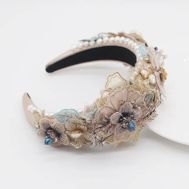 Pearl Lace, Petals, Diamonds, Crystals, Geometric All Match Women's Prom Hair Accessories Yellow - Shop at LoveMi