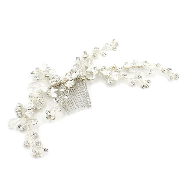 Vintage Leaf Branch Bridal Hair Comb Wedding Accessories Silver - Shop at LoveMi