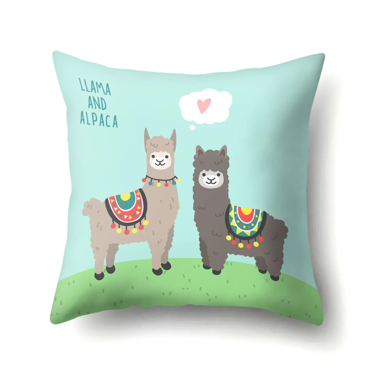 Creative Alpaca Polyester Pillow Cover - 02