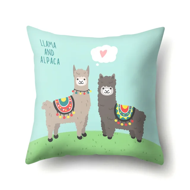 Creative Alpaca Polyester Pillow Cover 02 - Shop at LoveMi