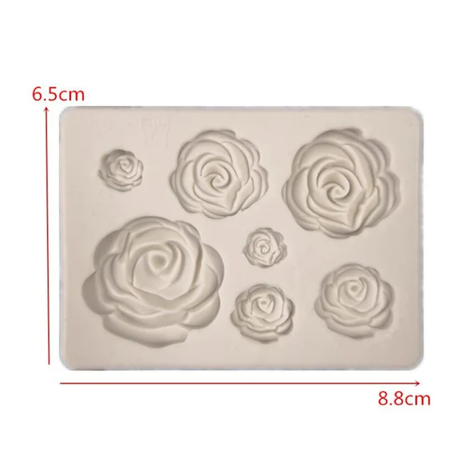 3D Rose Flower Silicone Mold For Large, Medium And Small 7 Companies Grey - Shop at LoveMi