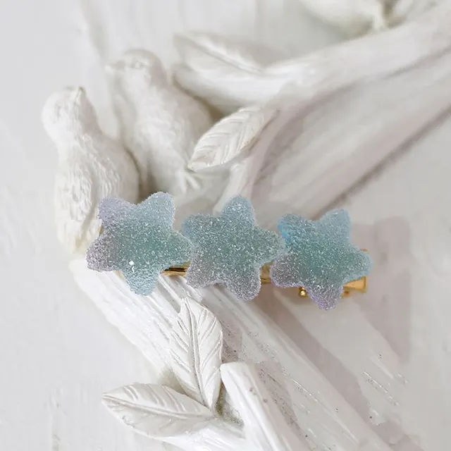 Candy Color Hairpin Love Jelly Color Small Clip Blue - Shop at LoveMi