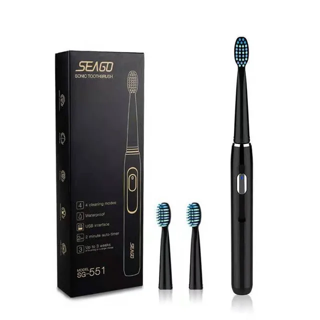 SEAGO Sonic Toothbrush Rechargeable Electric Brush Tooth Black - Shop at LoveMi