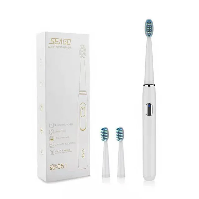 SEAGO Sonic Toothbrush Rechargeable Electric Brush Tooth White - Shop at LoveMi