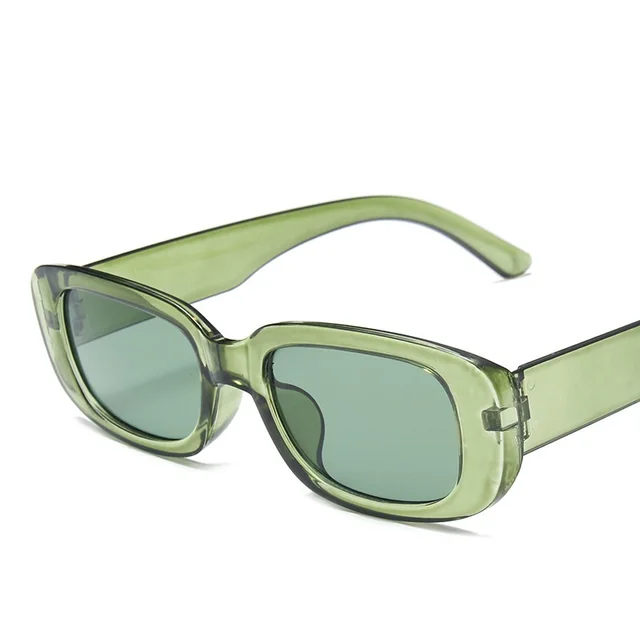 Translucent Thick Frame Sunglasses with Colorful Lenses Olive Green - Shop at LoveMi