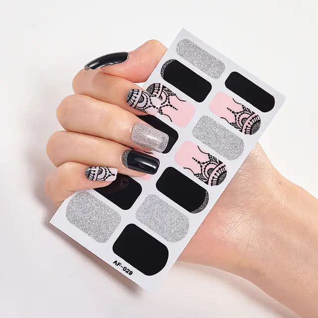 Trendy Nail Polish Film Nail Sticker Waterproof Letter Nail Sticker Full Sticker 29. - Shop at LoveMi