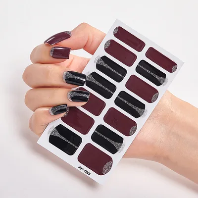 Trendy Nail Polish Film Nail Sticker Waterproof Letter Nail Sticker Full Sticker 33. - Shop at LoveMi