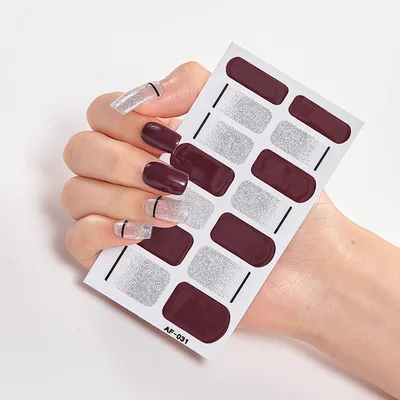 Trendy Nail Polish Film Nail Sticker Waterproof Letter Nail Sticker Full Sticker 35. - Shop at LoveMi