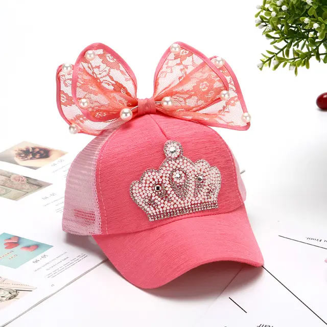 Children's Hats Korean Girl Summer Caps Breathable Mesh Visor Baseball Cap Beach Sunscreen Princess Hat Red - Shop at LoveMi