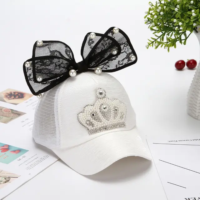 Children's Hats Korean Girl Summer Caps Breathable Mesh Visor Baseball Cap Beach Sunscreen Princess Hat White - Shop at LoveMi