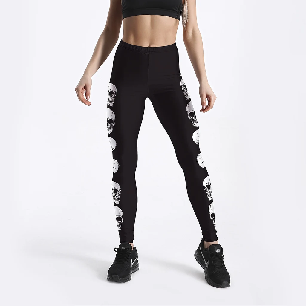 Sports Ankle Pants Printed Leggings Personality - Black