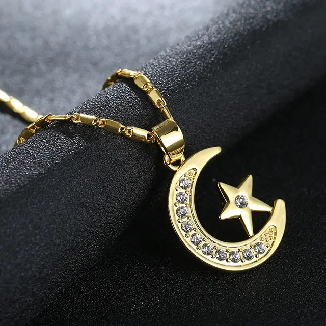 European And American Moon Star Women Necklace Gold - Shop at LoveMi