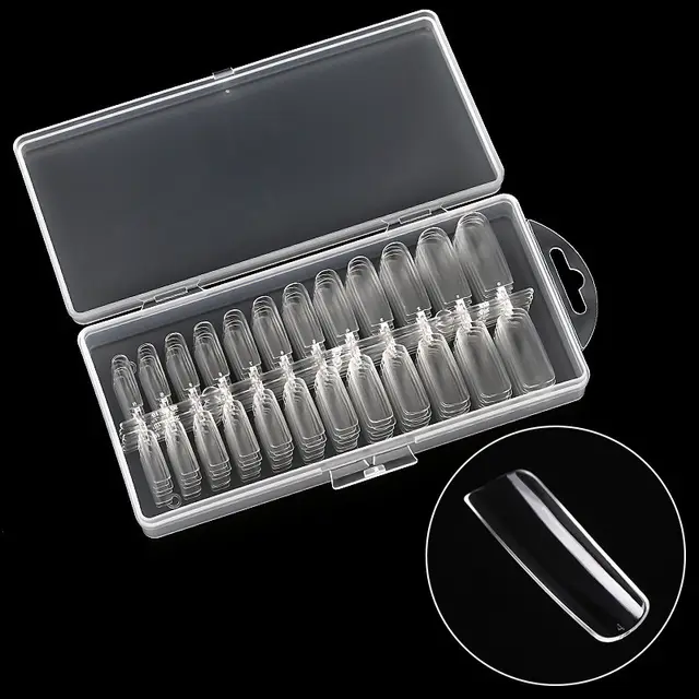 Nail Art Ultra thin Seamless Box Sheet French Fake Nails G - Shop at LoveMi