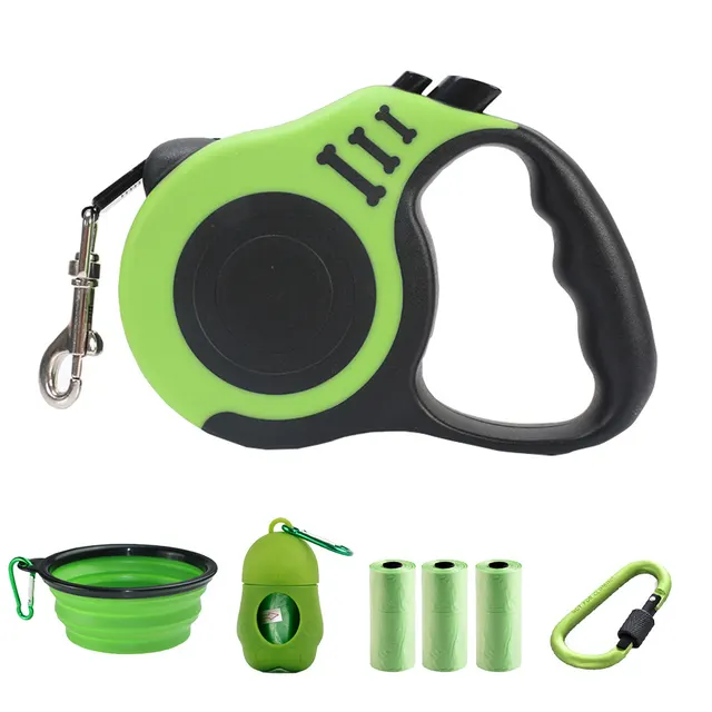 Towing Rope Dog Rope Folding Bowl Toilet Picker Set Green - Shop at LoveMi