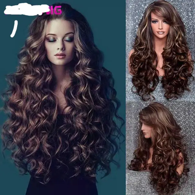 Curly Big Wave Rose Net Wig Picture Color - Shop at LoveMi