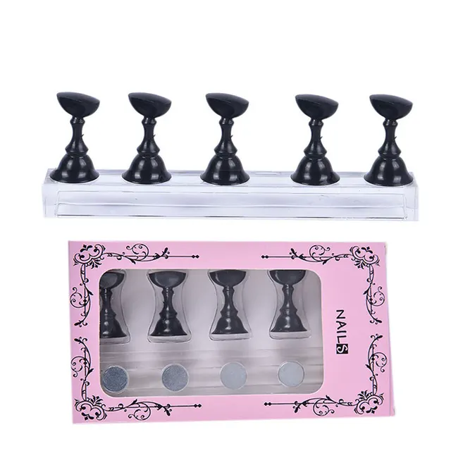 Acrylic Transparent Base for Nail Holder Magnet Chessboard Practice Seat Black - Shop at LoveMi