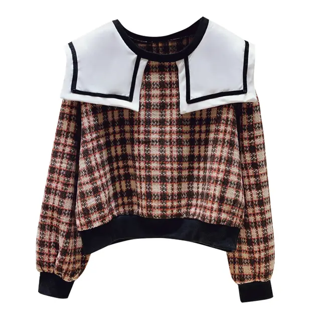 Baby Collar Age Reducing Sweater Orange Red - Shop at LoveMi