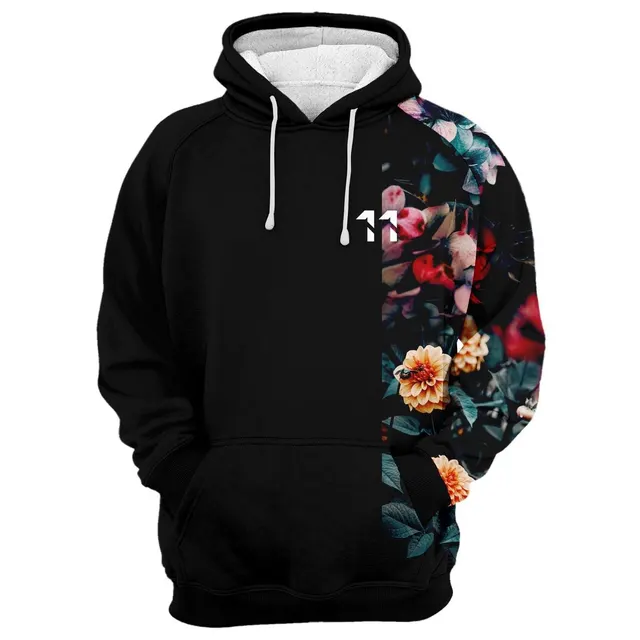 Trendy Brand 3D Digital Printing Hooded Sweater Black - Shop at LoveMi
